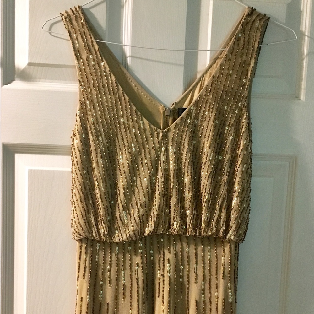 Adrianna Papell Beaded Blouson Gown